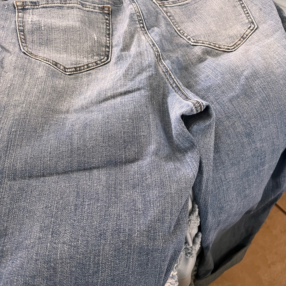 Lane Bryant Light Blue Patchwork Ankle Jeans - image 2